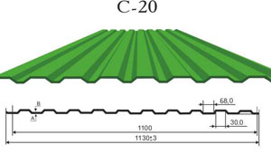 профнастил для забора С-20